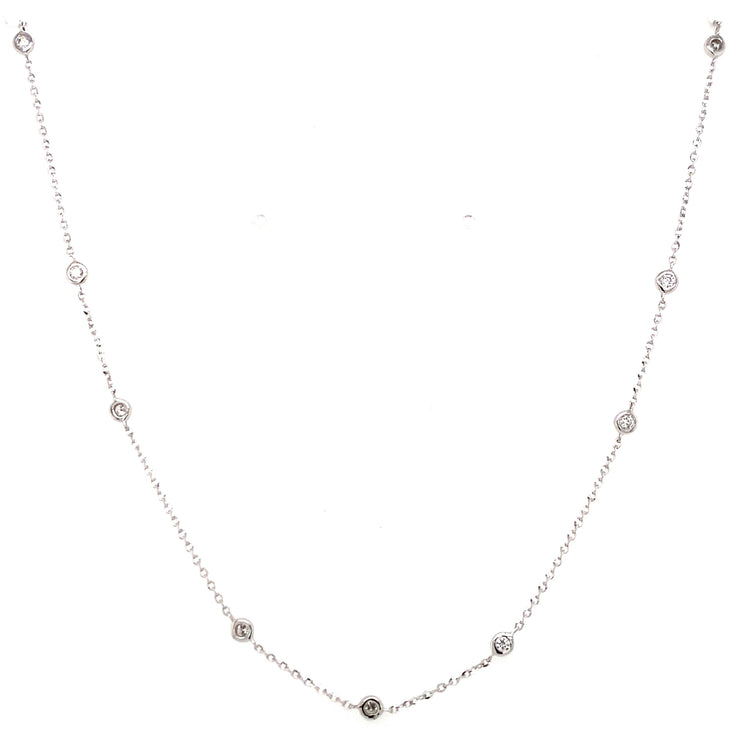 Diamond Necklace in 14K White Gold (.18 ctw)