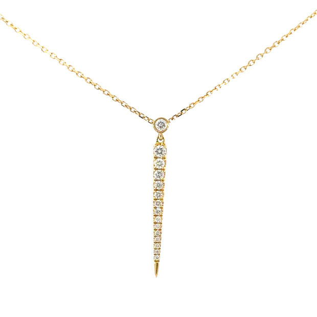 18K Yellow Gold Spike necklace