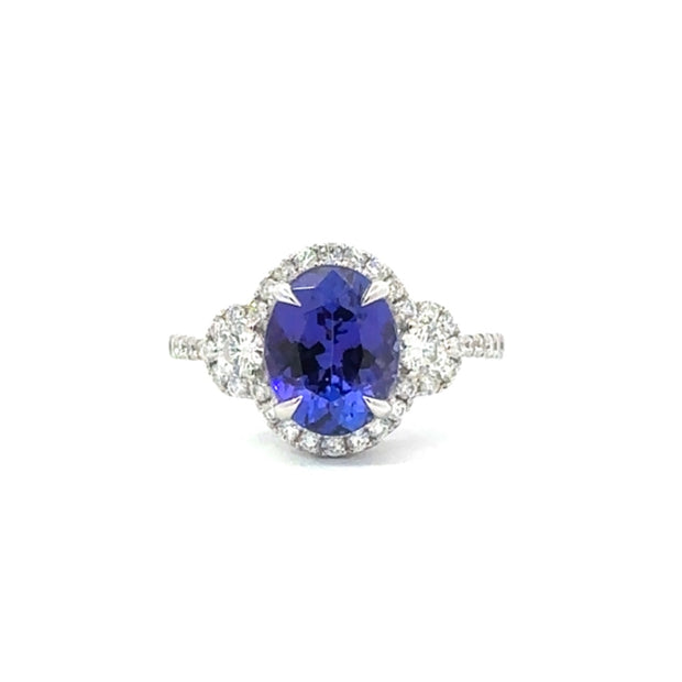 2.50ct Oval Tanzanite Set With