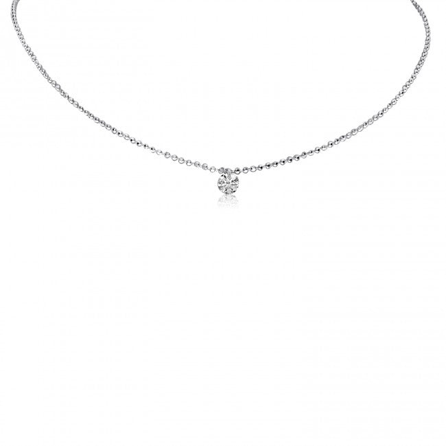 Diamond Necklace in 14K White Gold (.15 ctw)