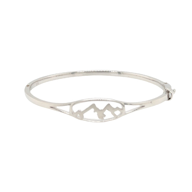 Sterling Silver Mountain Bangle
