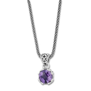 Amethyst Pendant/Chain in Sterling Silver