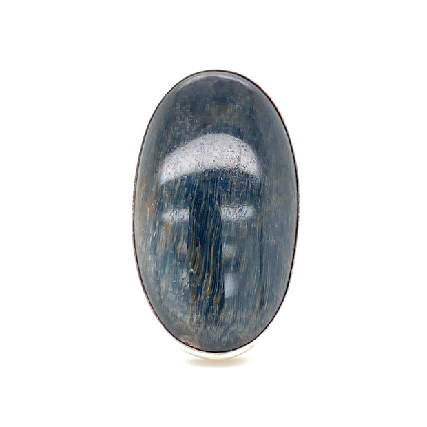 Blue Tiger Eye Ring in Sterling Silver