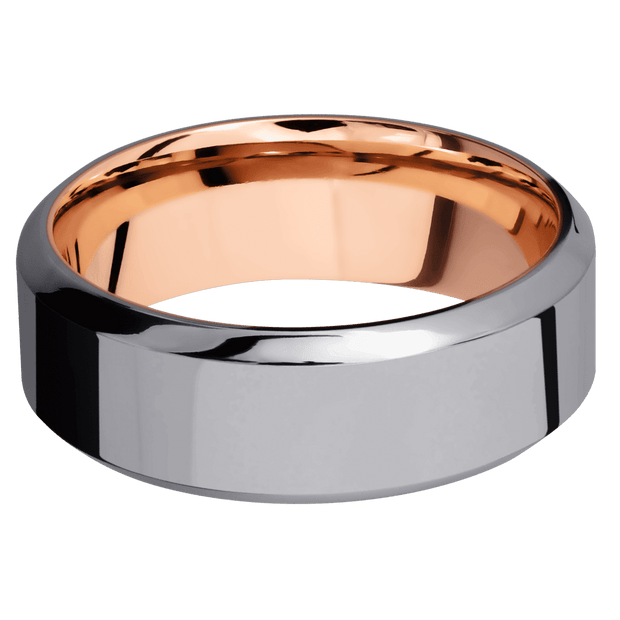 Tantalum with Polish , Polish Finish and 14K Rose Gold