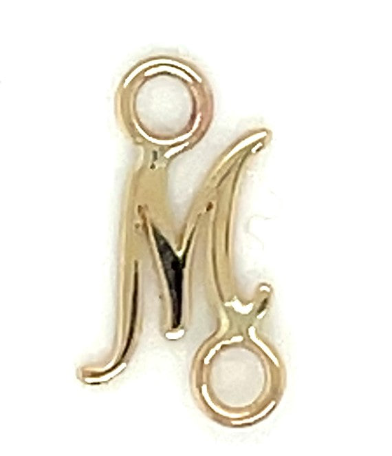 14K Yellow Gold M Initial Link