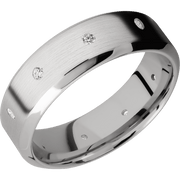 14K White Gold with Satin , Polish Finish