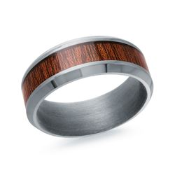 8MM TANTALUM & WOOD (Size 10)