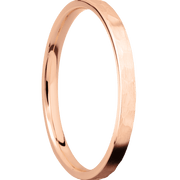 14K Rose Gold with Hammer Finish