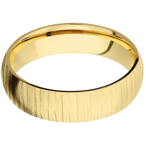 14K Yellow Gold + Treebark1 Finish