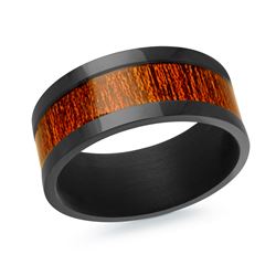 8mm Black Tantalum Band w/ Wood Center (Size 10)