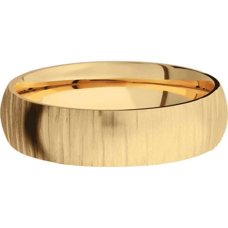 14K Yellow Gold + Treebark1 Finish