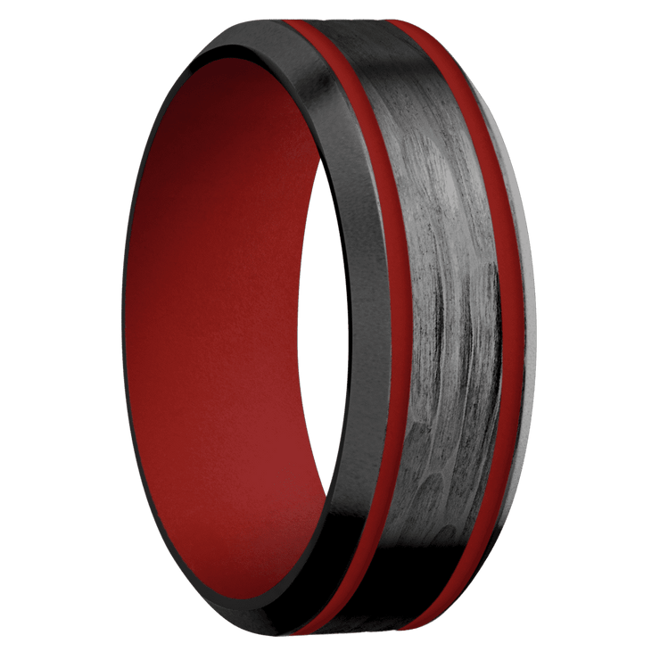 Zirconium + Treebarkh , Bead Finish + USMC Red