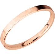 14K Rose Gold with Hammer Finish