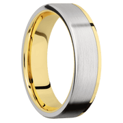 14K Yellow Gold with Polish Finish and Cobalt Chrome Inlay