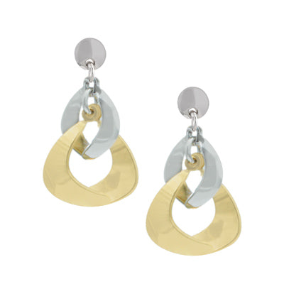 Silver & Gold Interlink Earrings