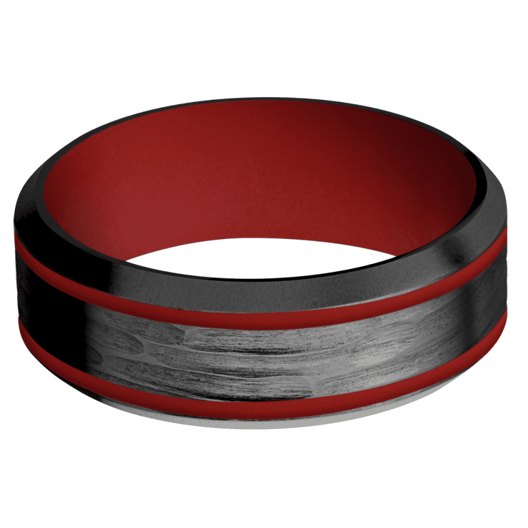 Zirconium + Treebarkh , Bead Finish + USMC Red