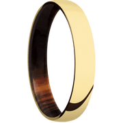 14K Yellow Gold with Polish Finish and Cocobolo