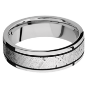 Cobalt Chrome with Polish Finish and Meteorite Inlay