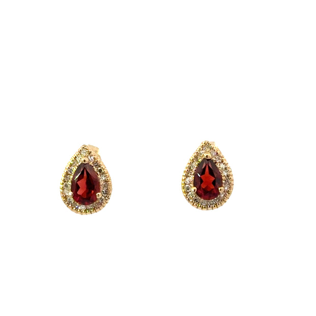 10K Yellow Gold .72ctw Garnet
