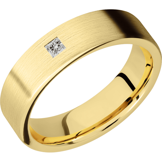 14K Yellow Gold with Satin Finish