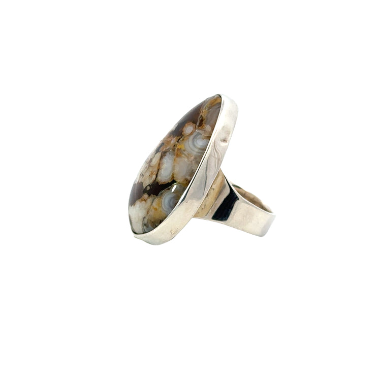 Lewis & Clark Agate Ring in Sterling Silver