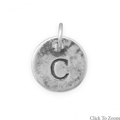 Sterling "C" Round Charm