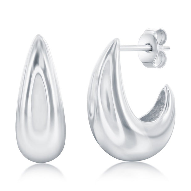 Sterling Silver, 14mm Irregula