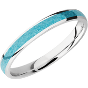 Cobalt Chrome with Polish Finish and Turquoise Inlay