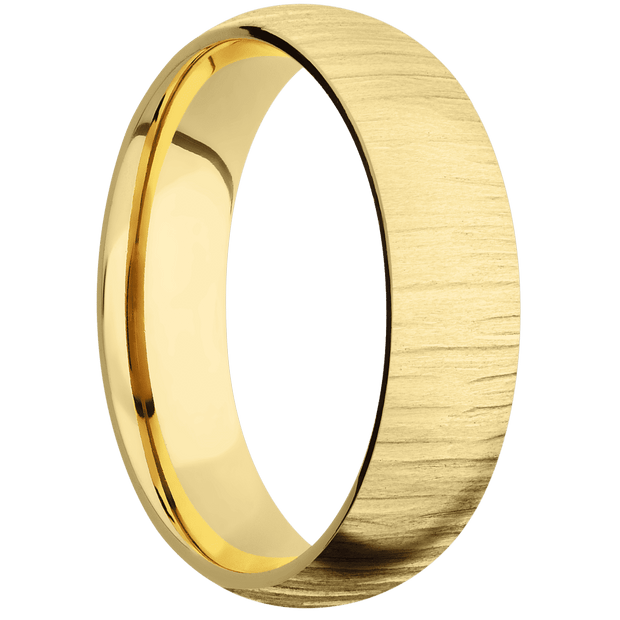 14K Yellow Gold + Treebark1 Finish