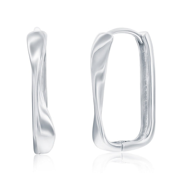 Sterling Silver, Twist U-Shape
