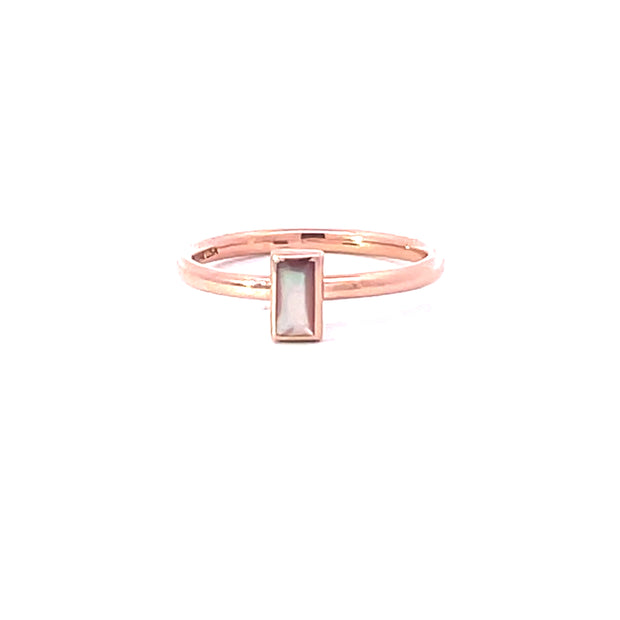 Mother of Pearl Ring in 14K Rose Gold