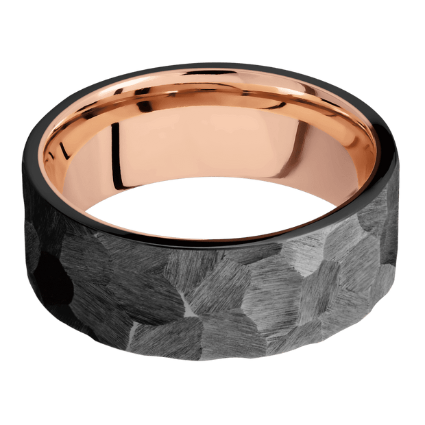 Zirconium + Rock Finish + 14K Rose Gold