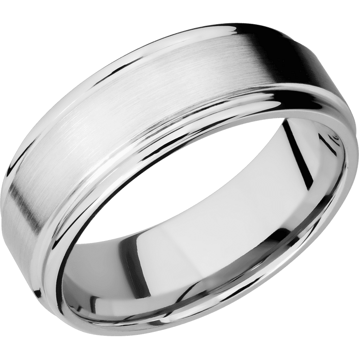 14K White Gold with Satin , Polish Finish