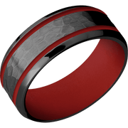Zirconium + Hammer , Polish Finish + USMC Red