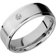 14K White Gold with Satin , Polish Finish