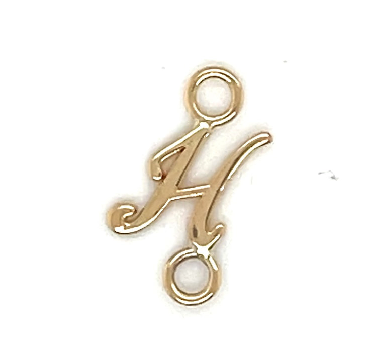 14K Yellow Gold H Initial Link