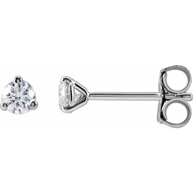 Diamond Studs in 14K White Gold (1/5 ctw)