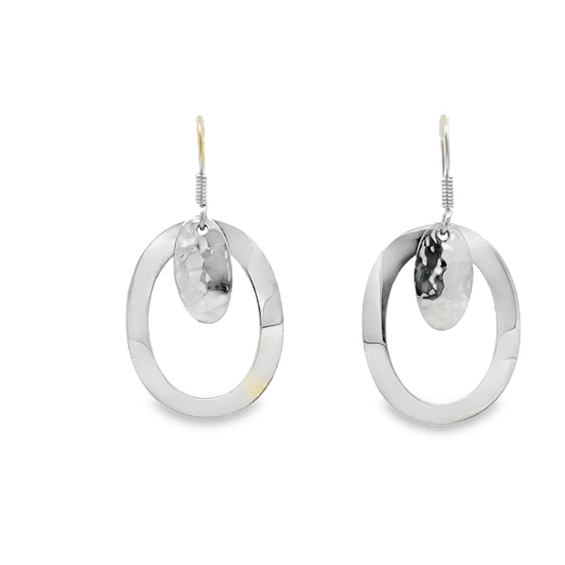 Sterling Oval Dangle Polished