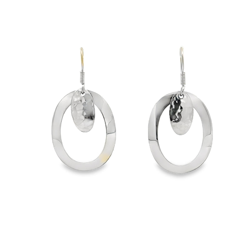 Sterling Oval Dangle Polished