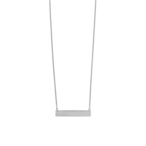 Engravable Bar Necklace 16" +