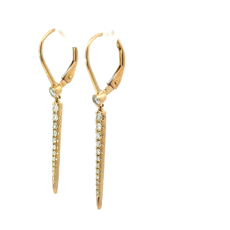 Diamond Spike Earrings in 14K Yellow Gold (.40 ctw)