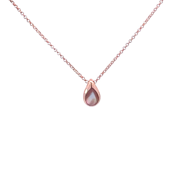 14K Rose Gold with Pear Shaped