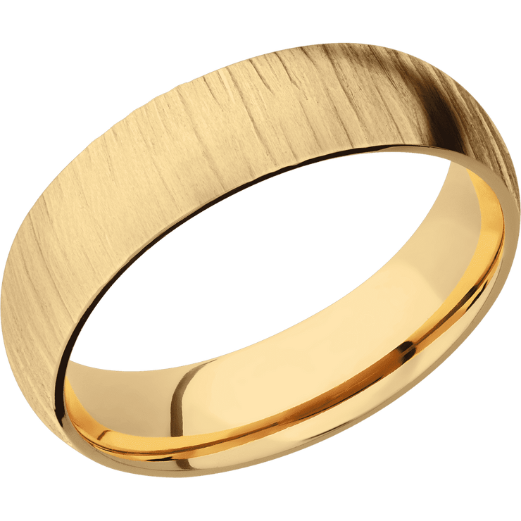 14K Yellow Gold + Treebark1 Finish