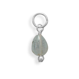 Sterling Aquamarine Charm