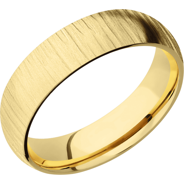 14K Yellow Gold + Treebark1 Finish
