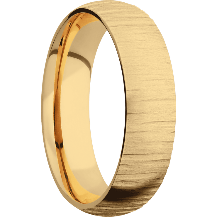 14K Yellow Gold + Treebark1 Finish