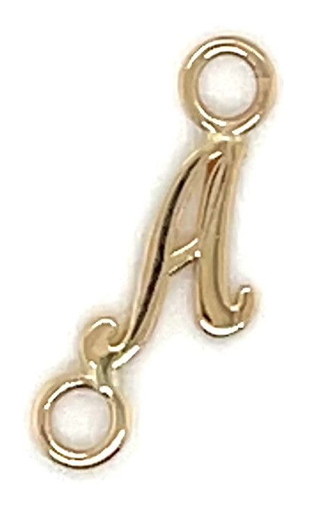 14K Yellow Gold A Initial Link