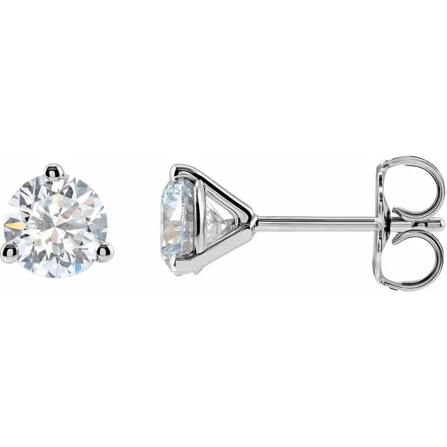 Diamond Studs in 14K White Gold (1 ctw)