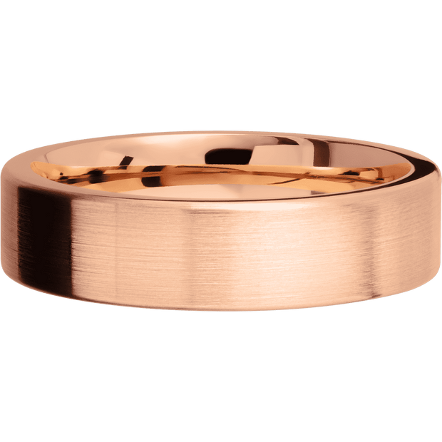 14K Rose Gold with Satin Finish