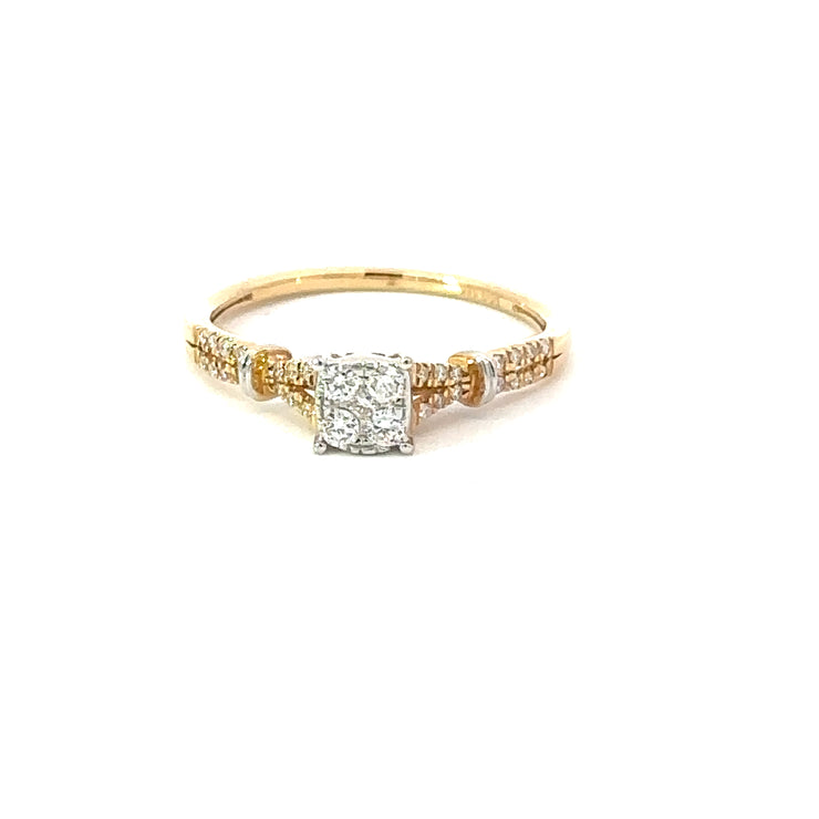 Diamond Engagement Ring in 14K Yellow Gold (1/5 ctw)